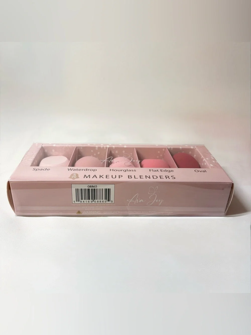 New Set of 5 Makeup Blender Sponges Hypoallergenic Latex Free Shades of Pink